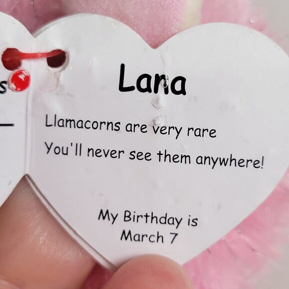 TY Beanie Babies 9" Pink Sparkle Llamacorn "Lana" w/ Tag - Picture 8 of 9